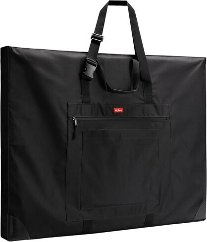 Nicpro Large Size Art Portfolio Case, Artist Portfolio Tote Bag with Leather Corners & Side Widening, Waterproof Storage Portfolio Folder with 3 Pockets for 24'' x 36'' Poster Canvas Sketching Drawing in Saudi Arabia
