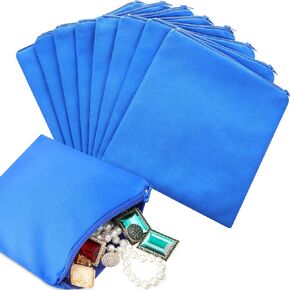 Sanwuta 8 Pcs Zippered Silver Storage Bags Anti Tarnish Silver Pouches Keeper Jewelry Storage Protector Bags(7.9 x 7.9 Inch,Black)