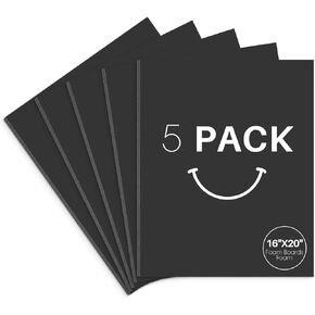 Golden State Art, Acid Free 5 Pack 5x7 White Foam Boards Foam Core Poster Board, 1/8'' Thick Polystyrene Foam Sheet for Projects, Mounting, Crafts, Art and Presentations