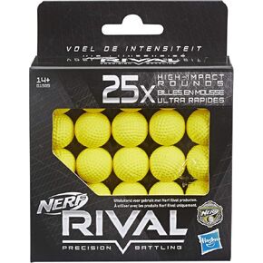 Nerf B1589FR6 Pack of 25 Official Rival Foam Balls, Solid,