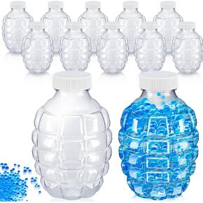 12 Pcs Water Gel Ball Blaster Gun Accessories Splatter Ball Gun Refill Ammo Plastic Hopper Gel Bead Subpackage Bottle for Kids Summer Beach Party Gifts Outdoor Game Store 50000 Unsoake