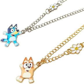 LUV HER Bluey and Bingo BFF Necklace Set, Girls Friendship Gift for Ages 6+