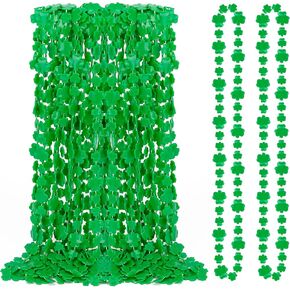 24pcs قلادة يوم St Patricks ، قلادة يوم شامروك الخضراء سانت باتريك ، إكسسوارات يوم القديس باتريكس ، سانت باتريكز يوم 4 أوراق زخمة زخمة لاستلوازات حفلات العرض in Kuwait