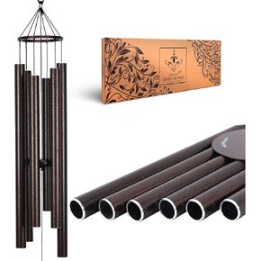 Vanquer Large Wind Chimes for Outside Deep Tone - 48'' Wind Chimes Outdoor Clearance, Deep Tone Wind Chimes, Windchimes Outdoors, Memorial Wind Chimes, Wind Spinner, Sympathy Gift, Home Décor (Bronze)