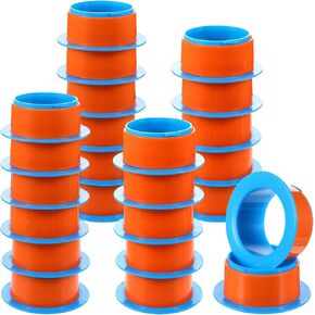 24pcs Stretch Wrap Dispenser Plastic Hand Saver Shrink Wrap Handle Protective Manual Film Puller for Moving Stretch Wrap Roll Pallet Packing Shipping Fit 3 Inch Wrap Film Core, Blue Green