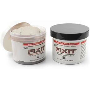 Aves FIXIT Multi-Media Repair Compound - 2 Part Modeling Compound (A & B) - 1 Pound, Durable & Waterproof Self Hardening Clay for Patching, Sealing, Filling, and Repairing - White