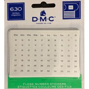 DMC Floss Number Stickers, 630/Pkg