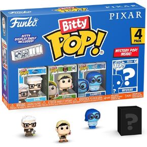 Funko Pop! Bitty: Pixar Mini Collectible Toys 4-Pack - Carl, Russell (Dug Days), Sadness, & Mystery Chase Figure (Styles May Vary)