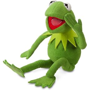 Disney Store Official Kermit Medium Soft Toy for Kids, Cuddly Character with Fuzzy Texture and Embroidered Details, Disney Plushy Suitable for All Ages.