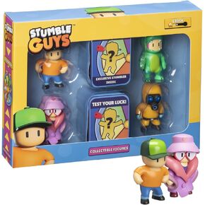 Official Stumble Guys Series 2 Collectible Figures | 6-Pack Deluxe Set | Includes 2 Rare Hidden Characters (Assortment B)