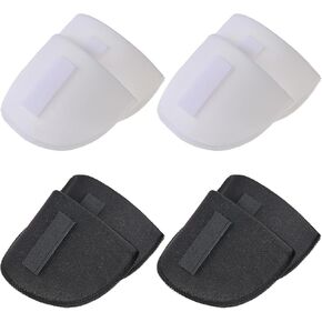 4 Pairs Set-in Shoulder Pads 2 Thicknesses(1cm+1.5cm) Breathable Sponge Foam Pads Shoulders Enhancer Sewing Accessories for Women Men Sloping High Low Shoulders Blazer Suit T-Shirt