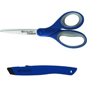 Westcott Titanium Bonded Scissors and Ceramic Utility Cutter