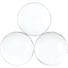 CleverDelights 2.5" Round Glass Cabochons - 5 Pack