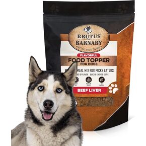 BRUTUS & BARNABY Dog Food Topper - Beef Liver - Enhance Your Dogs Meal with This Flavor Packed Mix - Sprinkle On Dog Food Flavoring for Picky Eaters - Just One Single Ingredient