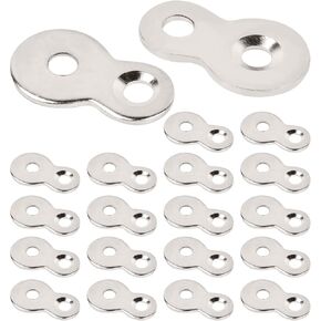 20Pcs Figure 8 Fastener,Iron Table Top Connector Desk Top Fasteners Clip,Heavy Duty Table Top Fasteners Hardware Desk Top Fastener,Easy to Install,for Wood Chair Table Top Repair