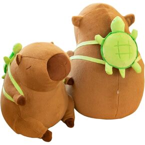 Capybara Plush Cute Capybara Stuffed Animal Kawaii Plush Toy with Turtle Backpack Capybara Gifts Cute Plush Pillow Birthday for Kids Boys Girls 9 Inch