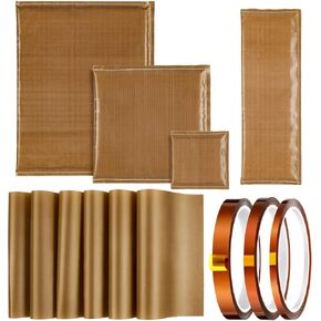 Zonon 13 Pieces Heat Press Pillow Bundle Tools Kit, Include 4 Heat Pressing Transfer Pillow Mat and 6 Transfer Sheet and 3 Resistant Tape for Screen Print(Coffee)