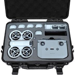 حالة صعبة لـ DJI Neo Fly More Combo ، و Case Travel for DJI Neo Drone و RC-N3 Controller ، Premium Neo Drone Hardcase لـ DJI Neo ، دعم ما يصل إلى 9 بطاريات (حالة فقط)