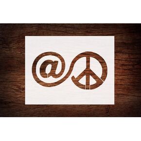 Reusable "At Peace" Sign Stencil 8.5" x 11" - Custom Design for Serene Crafts and Decor