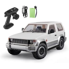 1/14 Scale RC Crawler, LDRC LD1297 RTR RC Truck 4x4 Off Road Vehicles 2.4GHz RC Rock Crawler Car with LED Lights, 280 Motor and Servo for Adults Hobby Toys (White)