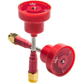 R-0 2pcs 5.8GHz 5dBi RHCP Omnidirectional Pagoda Antenna for FPV Multicopter Set- RP SMA Male (Red)
