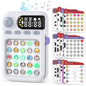 Handheld Game for Kids, Schulte Focus Training Machine, Number Toys with Flash Cards, Sensory Toys, Educational Attention & Memory Trainer, Travel Games Birthday Gifts for Boys & Girls Ages 6-12