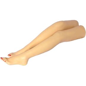 INTBUYING 1 Pair Silicone Foot Model Lifesize Female Mannequin Leg Foot Model, 9'' x 26.8'' Female Leg Mannequin Foot Used for Shoe Sock Jewelry Display, Photography and Private Collectibles