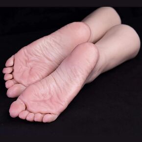 Female Foot Model Silicone Soft Wrinkles on Soles of Feet LifeSize 1:1 Mannequin 8.8in Ballet Style