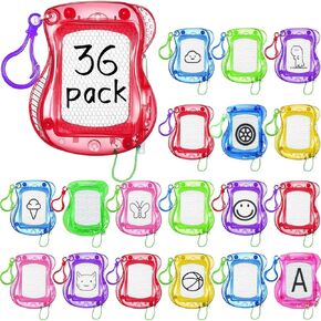 LUKAKU Mini Magnetic Drawing Board for Kids Sketch Drawing Tablet and Writing Pad,Backpack Keychain Erasable Doodle Board,Birthday Party Favor and Goodie Bag Filler (6pcs)