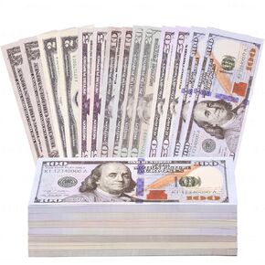 210 PCS Prop Money Play Money for Kids Pretend Play - Number Learning Play Props for Teaching, Prop Money for Board Game, Moive, Magic, Party Develop Early Math Skills