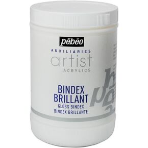 Pebeo Artist Acrylics Auxiliaries Gloss Bindex, 1-Liter, 33.81 Fl Oz (Pack of 1)