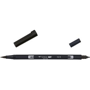 Tombow Dual brush-n15 – Double Brush Tip Marker, Black