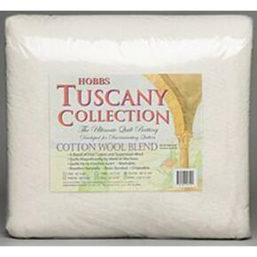 Hobbs المستعبدين الألياف Tuscany Cott/Wool Blend Batting ، Natural
