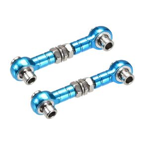 uxcell RC Front/Rear Steering Linkage Servo Link Pull Rod Turnbuckle 33mm 2PCS (Blue)