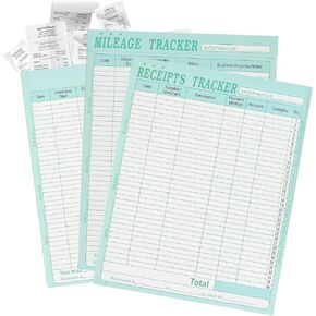 12/Pack Receipt Storage & Expense Organizer Envelopes, Log Milage & Receipt Tracker Financial Plan (11.4" W x 9" H heavyweight 110 lb. Cover cardstock), small business keeper holder for easier tax