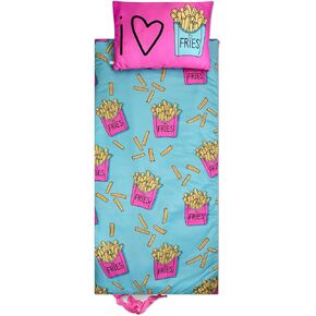 iscream print print دافئ حريري ناعم كيس نوم مبطن ووسادة مجموعة للأطفال - أنا القلب البطاطس