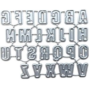 Silver Letter Metal Cutting Dies Stencil Scrapbooking Album Stamp Paper Cutting Dies for Card Making Clearance Die-Cutting and Embossing