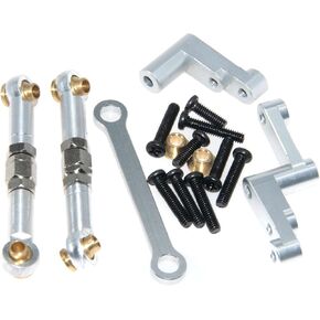 Bellcranks التوجيه متوافقة مع 1/16 MJX ROD ROD Turnbuckle Hyper Go Upgrade 16207 16208 16209 16210 H16BM RC Car Metal Part (Silver)