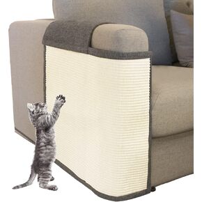 Cat Scratch Sofa Protector,Cat Scratching Couch Protector with 19.7''L*23.6''W Natural Sisal for Protecting Couch Sofa Chair (Right Hand)