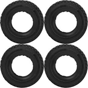 Oumefar RC Car Tires, 4Pcs 20mm Width Crushed Stone Pattern Tyre for Tamiya Tractor Truck 1/14 RC Car Black RC Car Replacement Parts