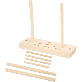 Walfront Bow Maker for Ribbon Wooden Multi Size Ribbon Bow Maker with Wooden Board Sticks for Making Bows DIY