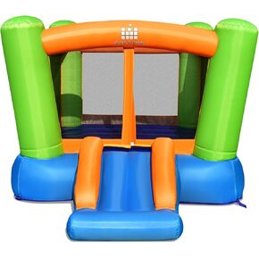 Costzon Inflatable Bounce House, Toddler Bouncy House for Indoor Outdoor Party Family Fun with Slide, Oxford Cloth, Portable Toddler Mini Bounce House for Kids Backyard Birthday Gifts