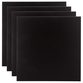 4PCS 12 x 12 x 1/32 (0.04") Inch Anodized Aluminum Sheet, Black Aluminum Engraving Blanks, 0.8MM Thin Metal Plates for Laser Engraving, Crafting, DIY, House Decoration