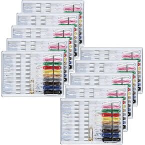 Piriuuo 10 Boxes Needle and Thread Kit, Mini Sewing Kit Pre Threaded Needles for Hand Sewing Easy Sewing Kit for Adults Travel Sewing Kit Portable Sewing Kit Quick Sewing Repair Kit
