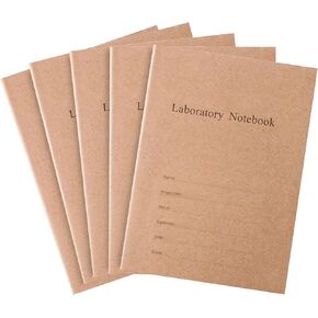 Laboratory Notebook,Carbonless Lab Notebook,8.26" X 11" 40 Sheets/Pack (Kraft Color,5Pack)