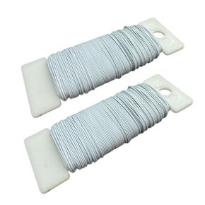 76Yards 22Gauge White Metal Floral Wire Flexible Paddle Florist Wire Garden Wire for Flower Arrangement,Crafts,Christmas Wreaths Tree,Garland.
