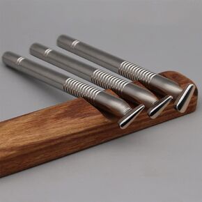Singring Leather Stamping Tools Petal Beveler Stamps 3 Pcs LeatherCrafts Carving Punches Tools 304 Stainless Steel
