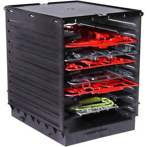 BFFDIYCLUB DIY Model Shelf Stand, Gundam Plastic Parts Shelf, Plate Rack, Tool Storage Container for Hobby Model Making Parts, Organizer for Many Types Making Accessories of Action Figures, PMKJ010