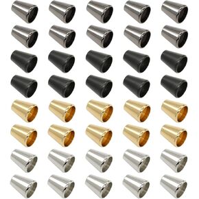 40 Pcs Metal Bell Stopper Cord Ends Stopper Lock Fastener Zipper Pull Rope Ends Toggle Clip for DIY Art Crafts