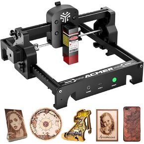 Acmer S1 Laser Engraver Machine, 3.5W(3500mW) High Precision Laser Cutter and Engraving Machine, 130x130mm Working Area for Wood and Metal, DIY Laser Engraver